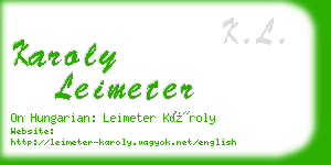 karoly leimeter business card